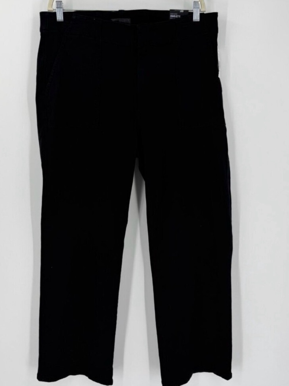 NWT Kut from the Kloth High Rise Charlotte Wide Leg Black Pants 16W Stretchy